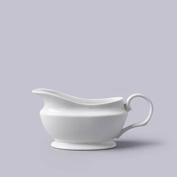 WM Bartleet & Sons Porcelain Gravy & Sauce Boat 240ml in White