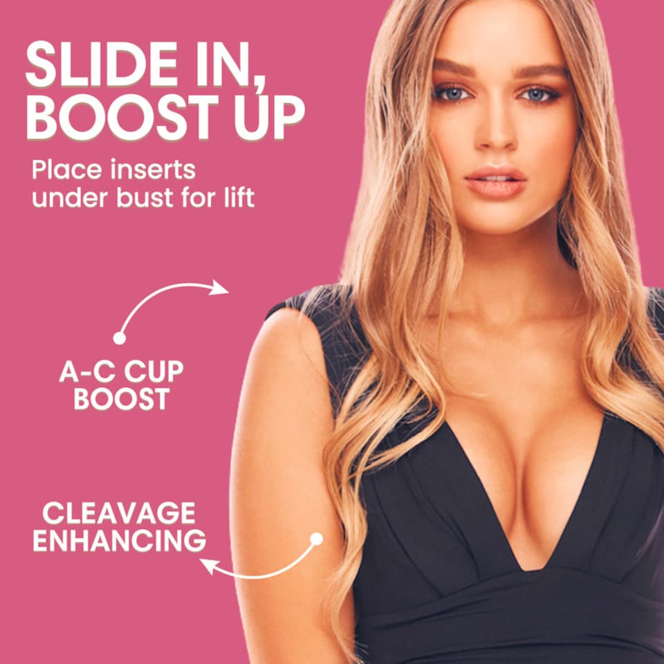 image 1 of Booby Tape Reusable Silicone Push Up Inserts A-C Cup for Fuller Looking Bust, Provide Instant Lift and Enhanced Cleavage, Ideally Used with Lifting Boob Tape, Waterproof, Soft and Comfortable