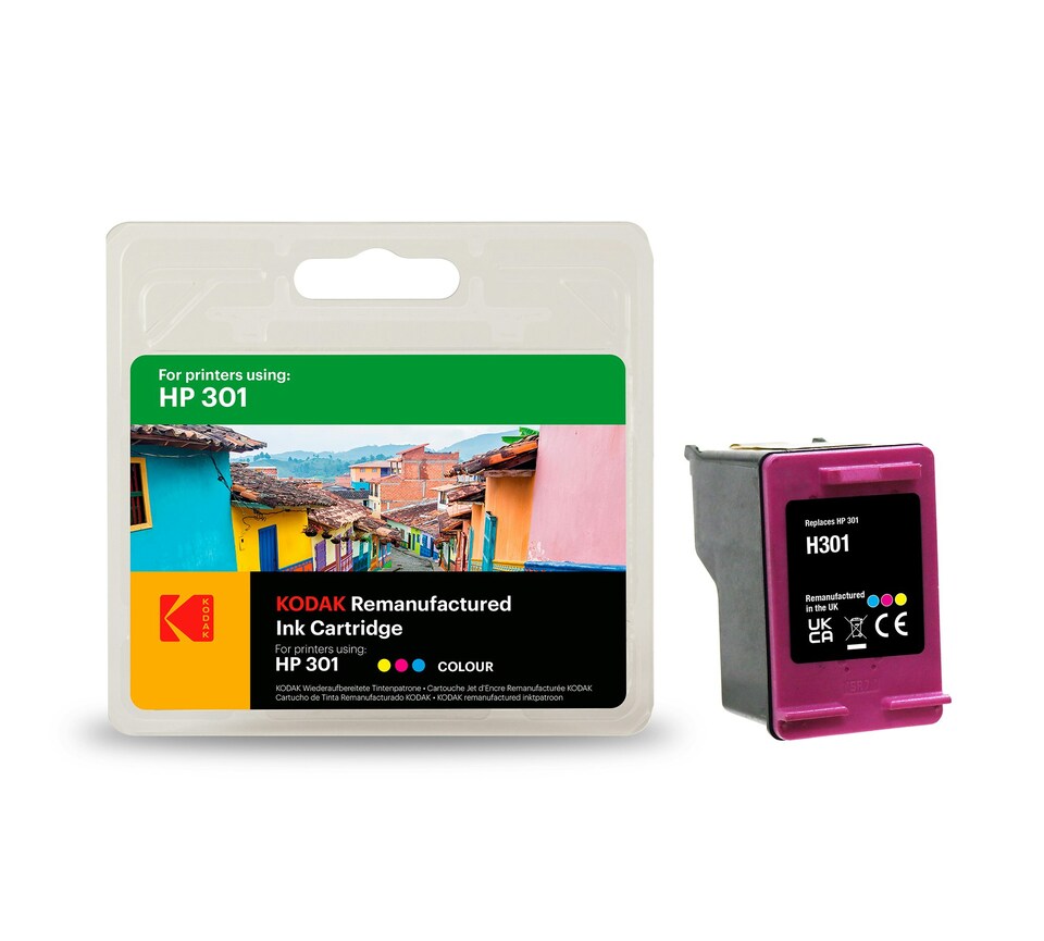 image 1 of Kodak Remanufactured HP 301 Colour Ink Cartridge | Multi | 1