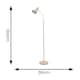 image 2 of ValueLights Woody Blush Pink Metal Dome Shade Wooden Base Freestanding Floor Lamp with LED Bulb
