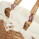 image 4 of Small Swing Handle Shopping Basket With White Lining | White | White | L