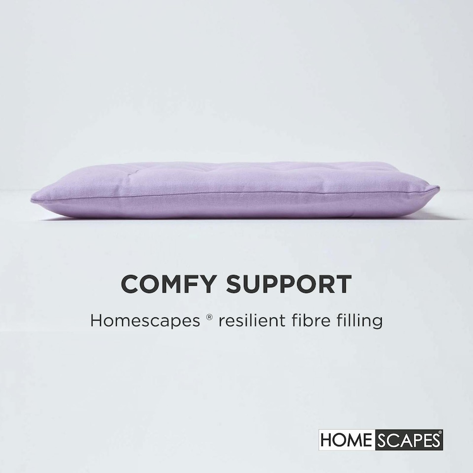 image 1 of Homescapes Seat Pad Luxury Cotton Indoor Outdoor Garden Dining Cushion Mauve | Purple | 40 x 40 cm | 1