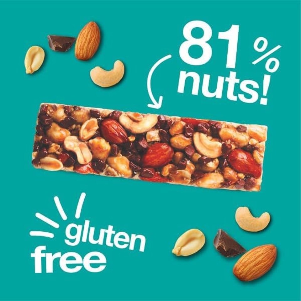 image 1 of KIND Bars, High Fibre, Gluten Free Snack Bars, Chocolate Chip Cashew, No Artificial Colours, Flavours or Preservatives 12 x 40g