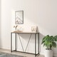 image 5 of Wooden Console Table Living Room Slim Display Shelf Hallway Entryway Furniture | Black | Oak
