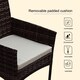 image 4 of Alivio 4 Piece Rattan Sofa Set Patio Furniture with Coffee Table Weather Resistant UV Protected Cushions for Indoor Outdoor Use | Brown | 1