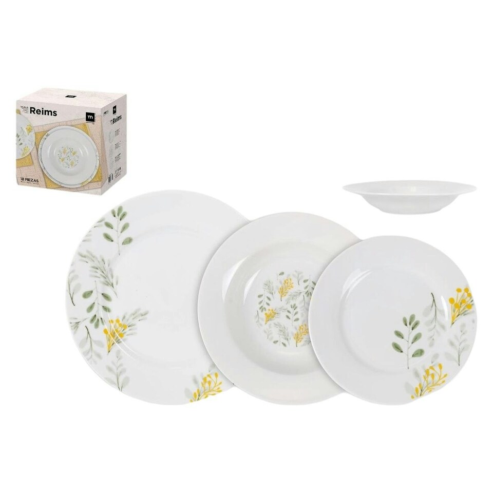image 1 of Tableware La Mediterránea Reims Circular 18 Pieces (2 Units)