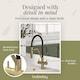 image 5 of Rana Kitchen Mono Mixer Tap Dual Lever Brushed Brass | Copper | Brushed Brass | 1
