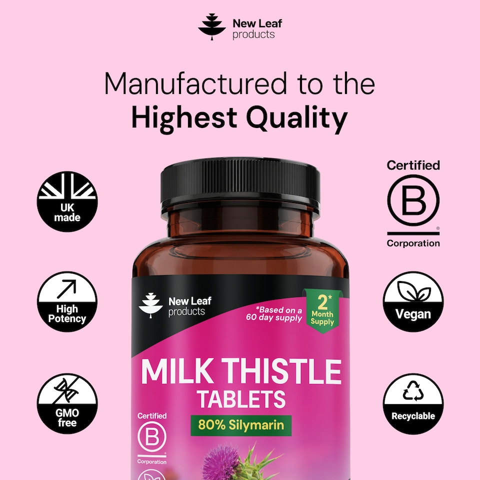 image 1 of Milk Thistle Tablets 4000mg - 80% Silymarin High Strength
