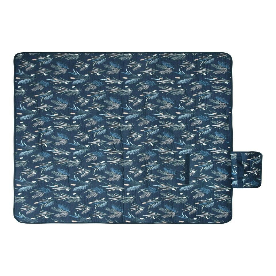 image 1 of Mountain Warehouse Picnic Mat Water Resistant Compact Carry Handle Blue | Dark Blue | One size