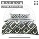 image 4 of Harlow Printed Duvet Cover Set Reversible Polycotton Beddings Grey | King