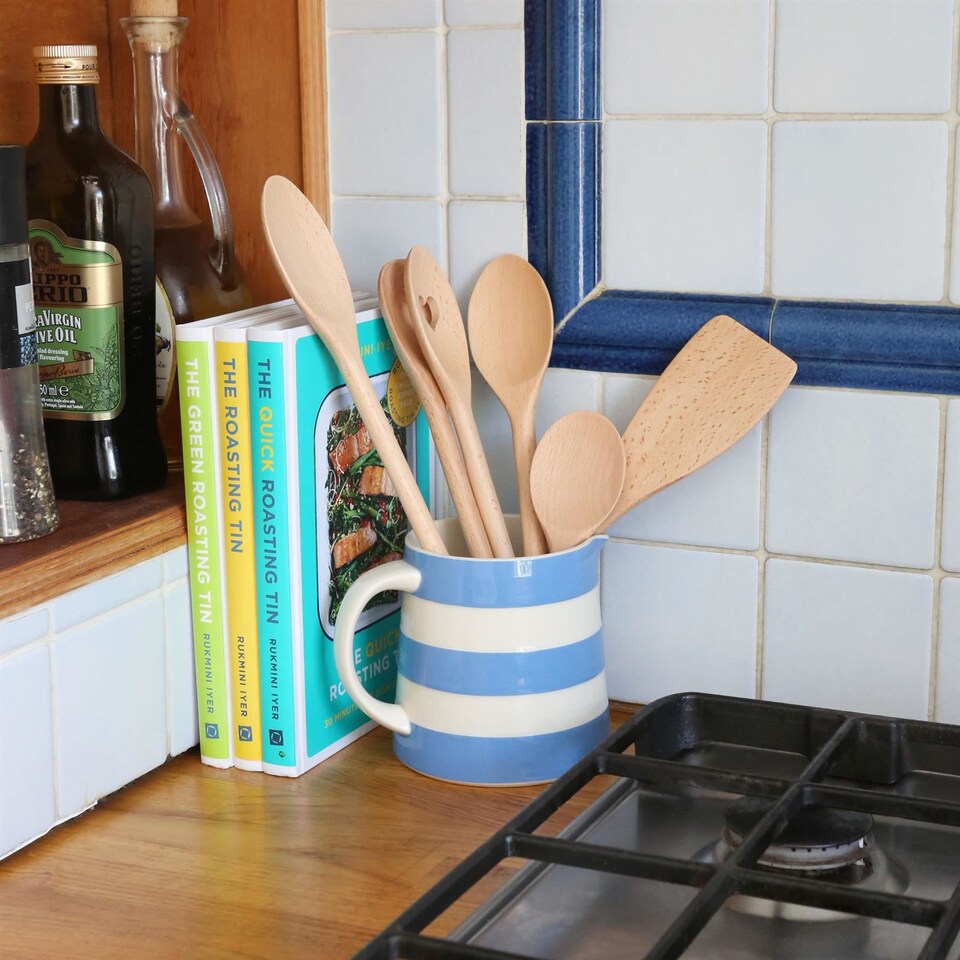 image 1 of Argon Tableware Wooden Scraper Spoons - 30cm - Pack of 3