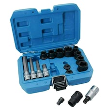 17pc Brake Caliper Socket and Bit Master Set Hex Pentagon Brake Pad Removal