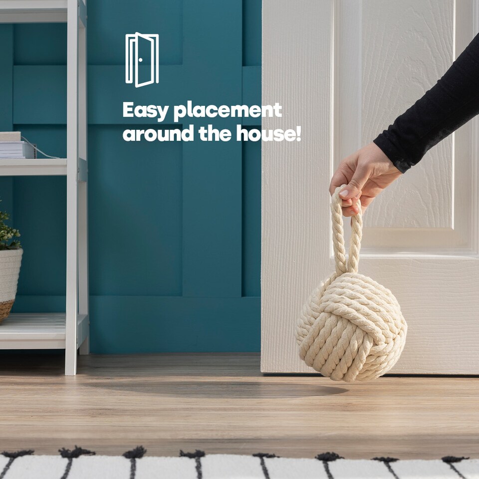 image 1 of Weighted Door Stopper Ropy Knot