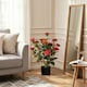 image 7 of HOMCOM 65cm Artificial Camellia Flower Plant with 116 Lush Leaves