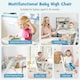 image 4 of COSTWAY Foldable Baby High Chair Convertible Chair Light Grey