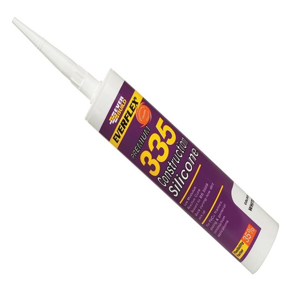 image 1 of Everbuild Sika - Everflex 335 Construction Silicone Black 295ml