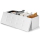 image 1 of COSTWAY Foldable Storage Ottoman Bench Large Storage Chest with Divider