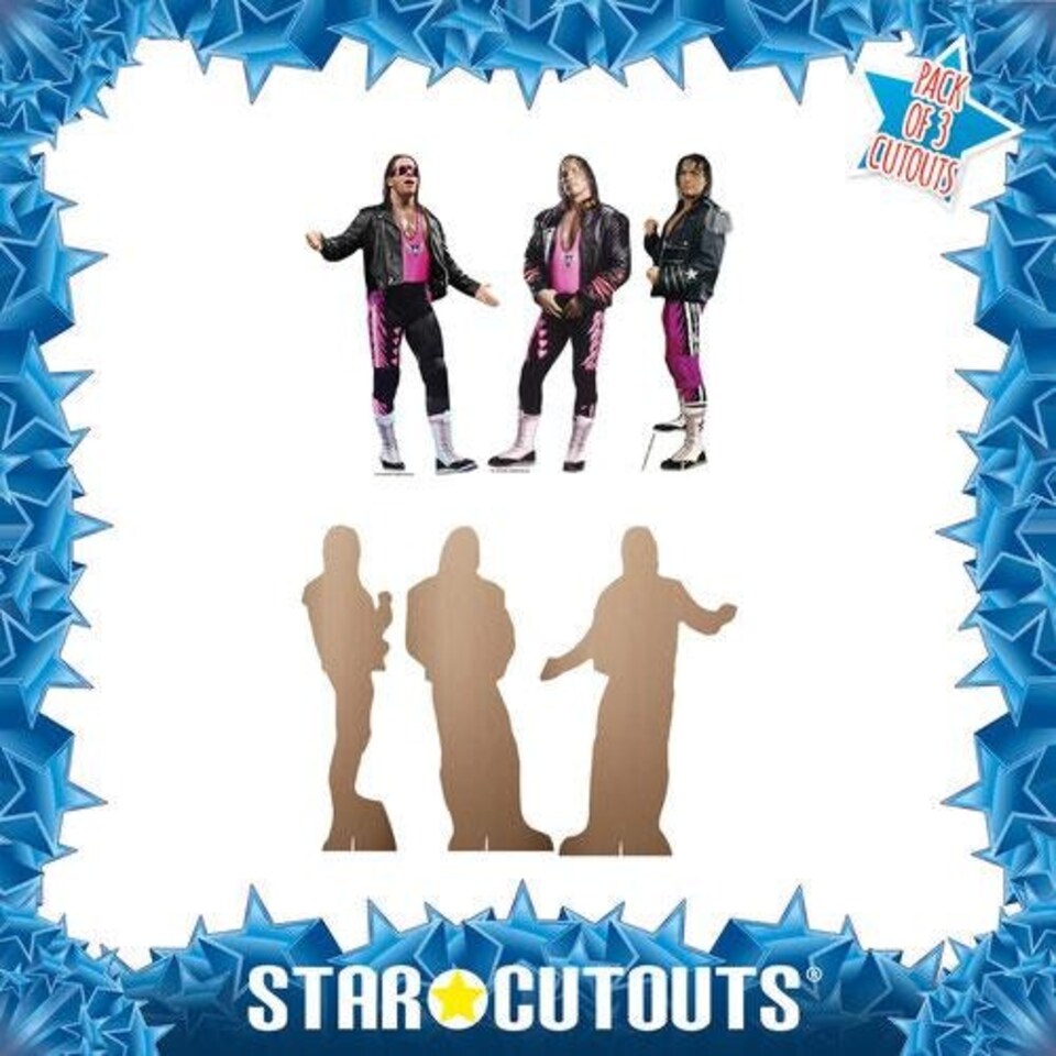 image 1 of Bret Hart WWE Shelf Table Top Cardboard Cutouts - Pack of 3