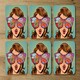 image 2 of Woman with sunglasses. Fast food and sweets in the reflection (Coaster)