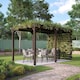 image 3 of Shade Pergola - Wood - L360 x W360 x H270 cm - Rustic Brown
