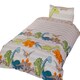 image 3 of Dinosaur Polycotton Kids Duvet Cover Set with Pillowcase Blue | Single