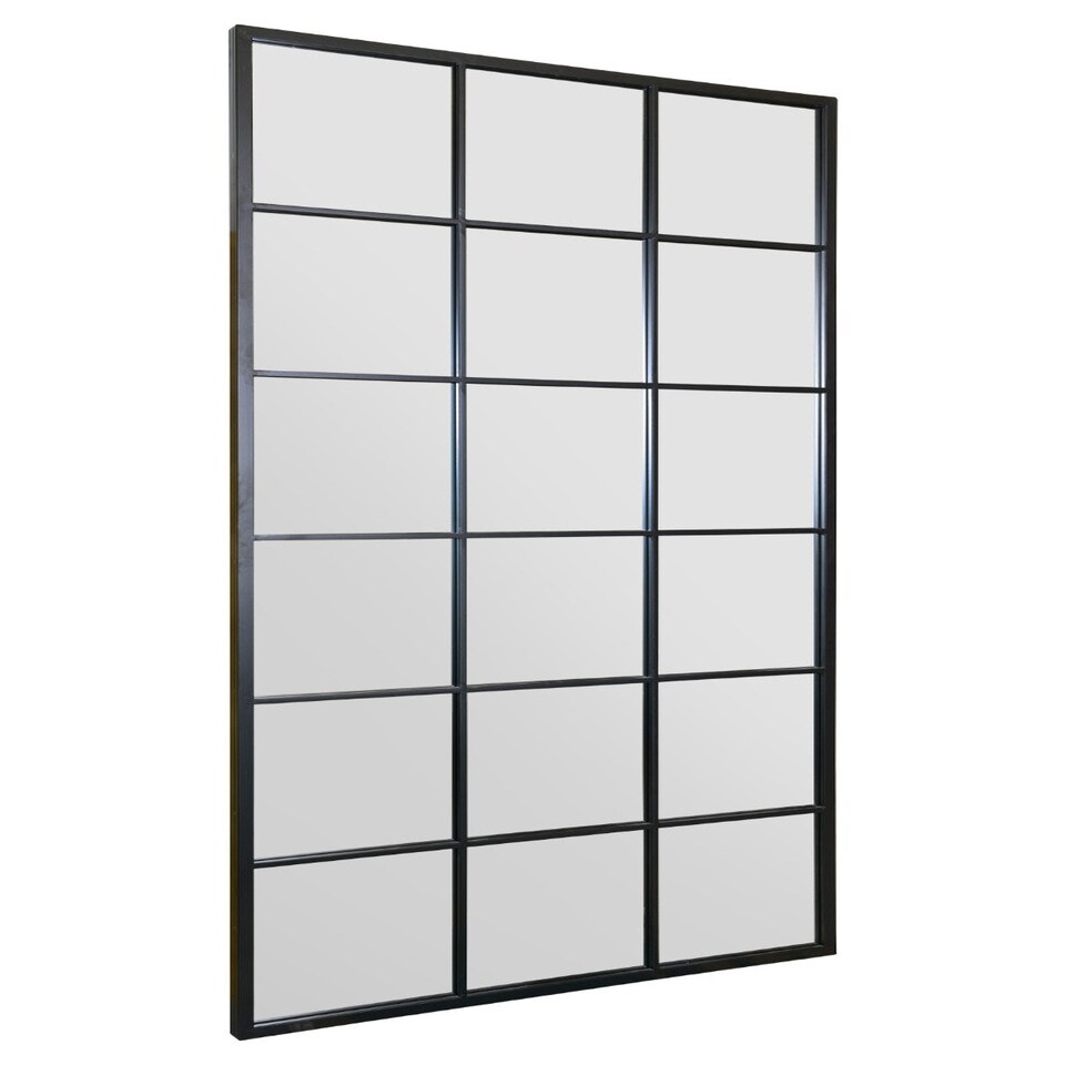 image 1 of The Fenestra - Black Modern Window Leaner / Wall Mirror 69" X 33" (174CM X 85CM) Black