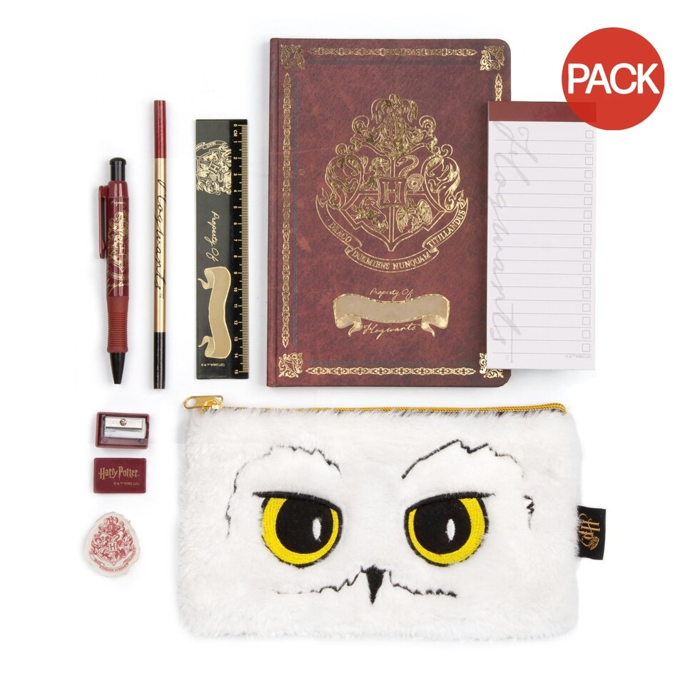 image 1 of Harry Potter Bumper A5 Stationery Set (Pack of 8) - Burgundy/Gold/White - One Size