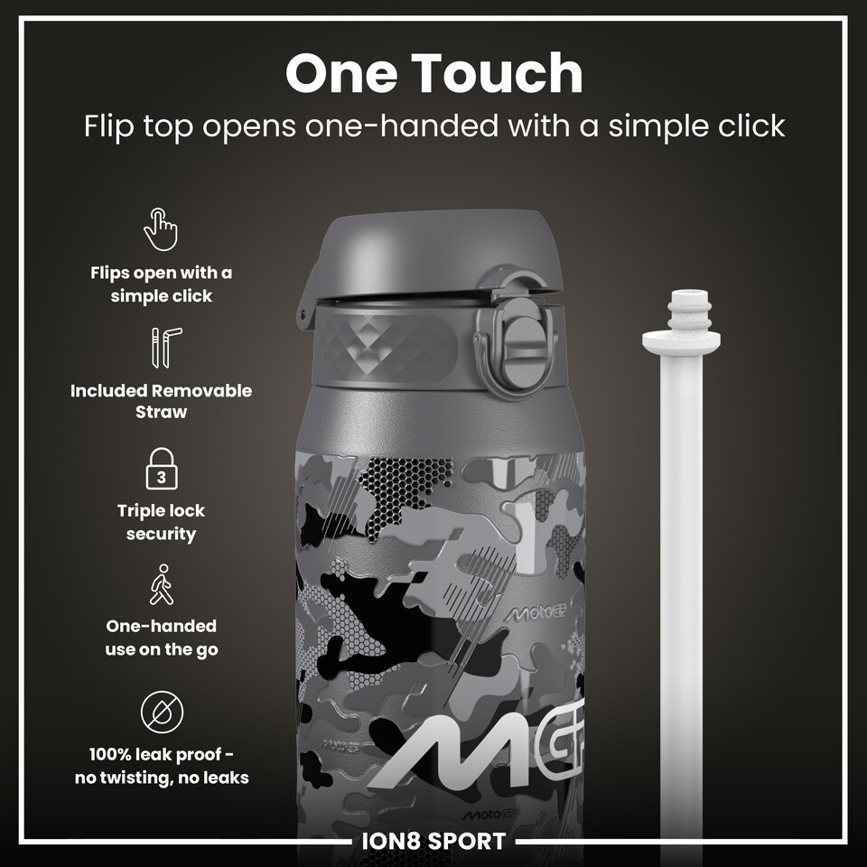 image 1 of MotoGP x Sports Leak Proof Water Bottle, Vacuum Insulated, 750ml (24oz) | Green | MGP Camo | One Size
