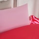 image 2 of OHS Reversible Microfibre Duvet Cover and Pillowcase Bedding Set Pink | Red | Single