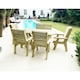 image 2 of Heavy Duty Table and Chair Set - 1 Oval Table - 4 Chairs, 1x 2 Seater Bench - 6 Seater