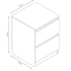 image 3 of Keaton Gloss White 2 Drawer Bedside Table Freestanding Chest Of Drawers (40 x 55 x 40cm - D x H x W) | White | White | 1