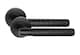 image 3 of Golden Grace Knurled Diamond Cut T-Bar Bathroom Door Handle Set Matt Black with Ball Bearing Hinges