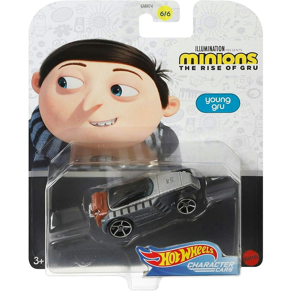 image 1 of Hot Wheels Minions Young Gru 1:64 Scale Die-Cast Character Car