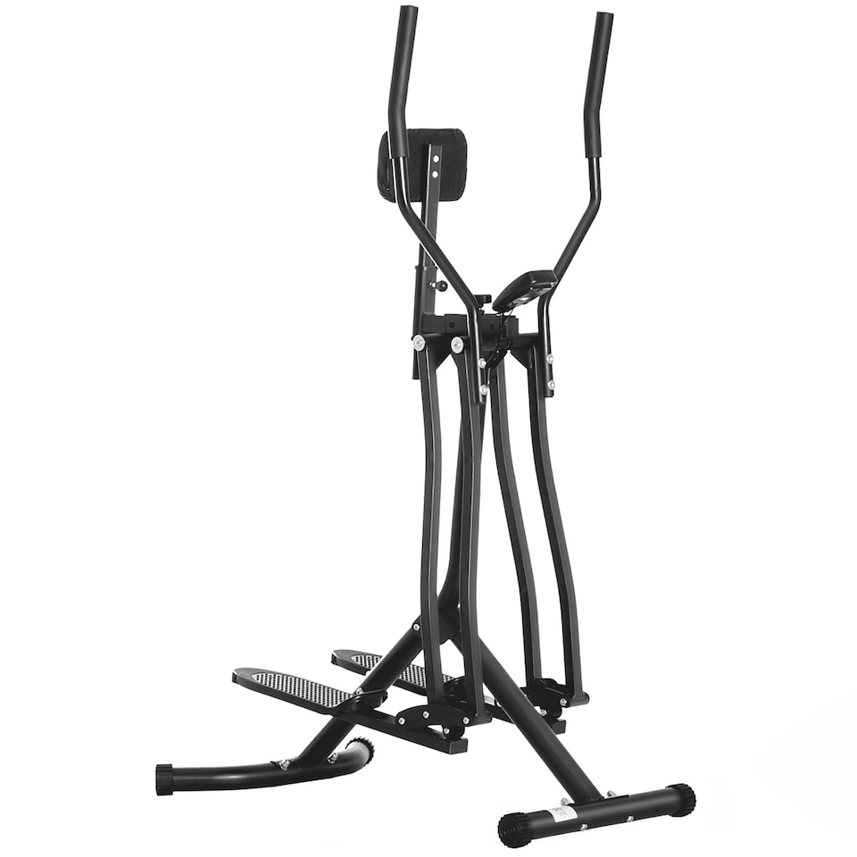 image 1 of HOMCOM Air Walker Glider Cross Trainer Fitness Machine for Home Gym, Black