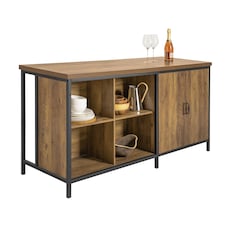 SoBuy KNL01-F,Kitchen Island Storage Cupboard with 170cm Worktop | Brown | Brown | 1