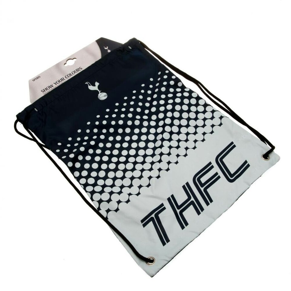 image 1 of Tottenham Hotspur FC Fade Design Drawstring Gym Bag - Navy/White - 44 x 33cm