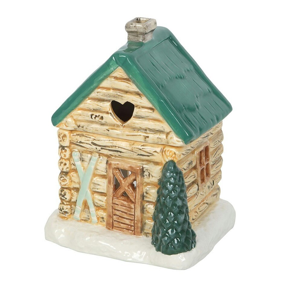 image 1 of Christmas Cabin Ski Chalet Oil Burner