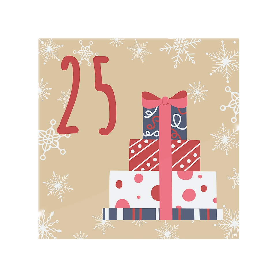 image 1 of Advent Calendar 25 Days Of Christmas Dining Splash Back | White