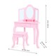 image 3 of Teamson  Kids Lady Alessandra Corner Vanity and Stool Set, Pink