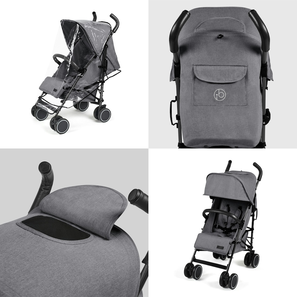 image 1 of Discovery Pushchair – 6 Months to 22kg (Approx. 4 Years*), Lightweight & Compact, UPF 50+ Hood, Rain Cover & Large Basket (Graphite Grey)