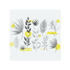 Selection Of Leaves Splash Back | White
