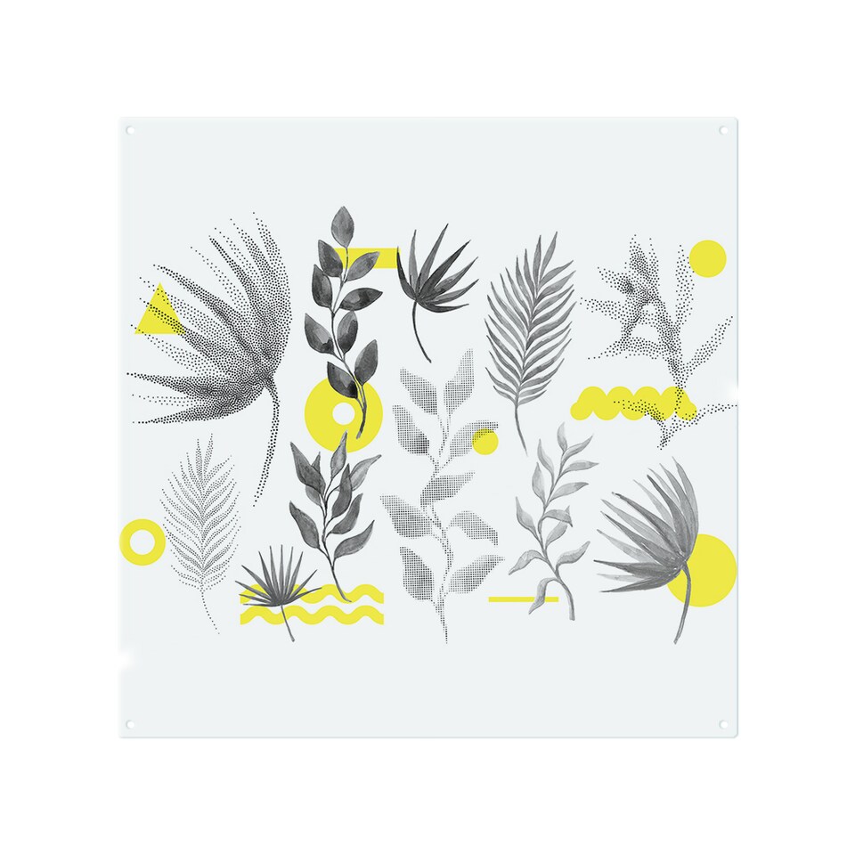 image 1 of Selection Of Leaves Splash Back | White