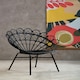 image 4 of Interiors by Premier Black Rattan Round Peacock Chair, Unique Chair with Metal Legs, Rattan Dining Chair, Rattan Outdoor Chair Black