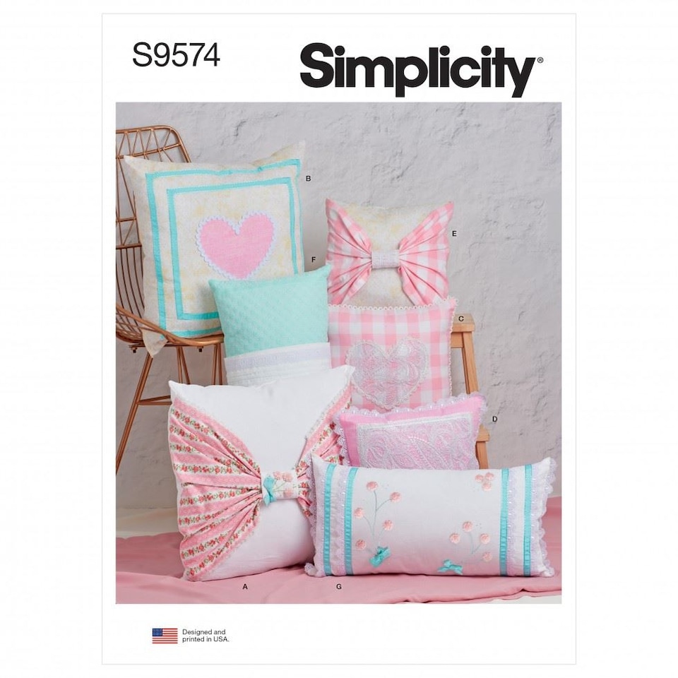 image 1 of Simplicity 9574 Paper Sewing Pattern – Cushion, Os (One Size), Intermediate