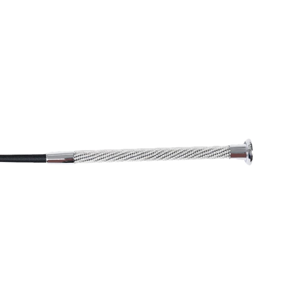 image 1 of Dublin Embossed Leather Horse Riding Whip | Black | Black | One Size | 1