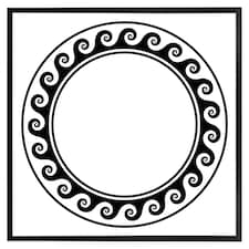 Decorative egyptian (Picture Frame) Black | XL