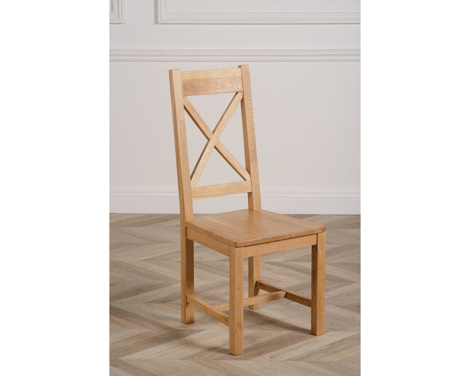 image 1 of Kuba 150 x 85 cm Chunky Medium Oak Dining Table and 4 Berkeley Chairs | Brown | Brown