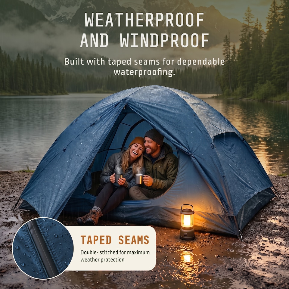 image 1 of Voyager 2 Man Dome Tent with Taped Seams and Breathable Mesh Inner