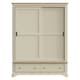 image 5 of Faire 150cm Sliding Combination Wardrobe in Putty with Oak Top Grey