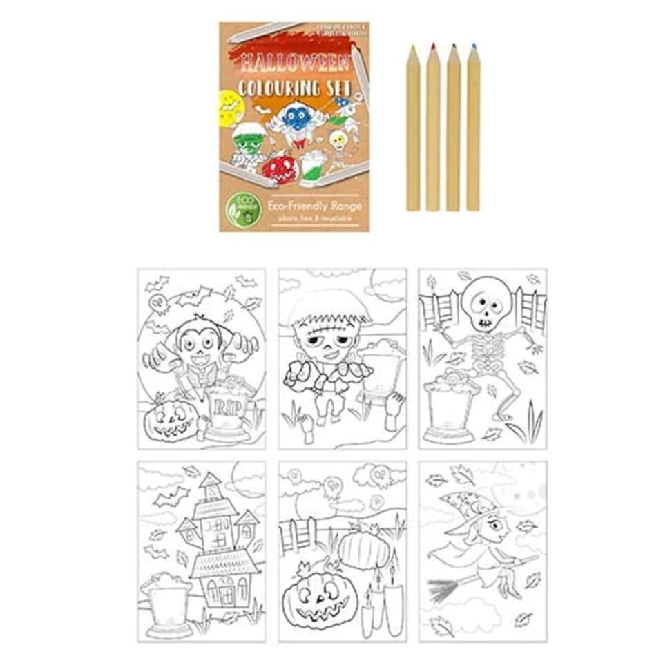 Mini Halloween Colouring Set